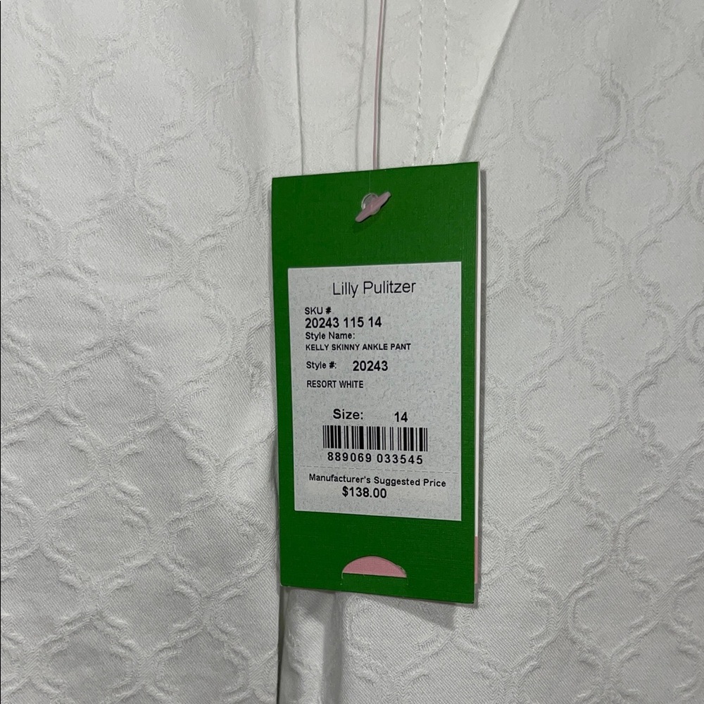 Lilly Pulitzer Kelly Skinny Ankle Pants
Women's size 14 in white - Picture 5 of 11